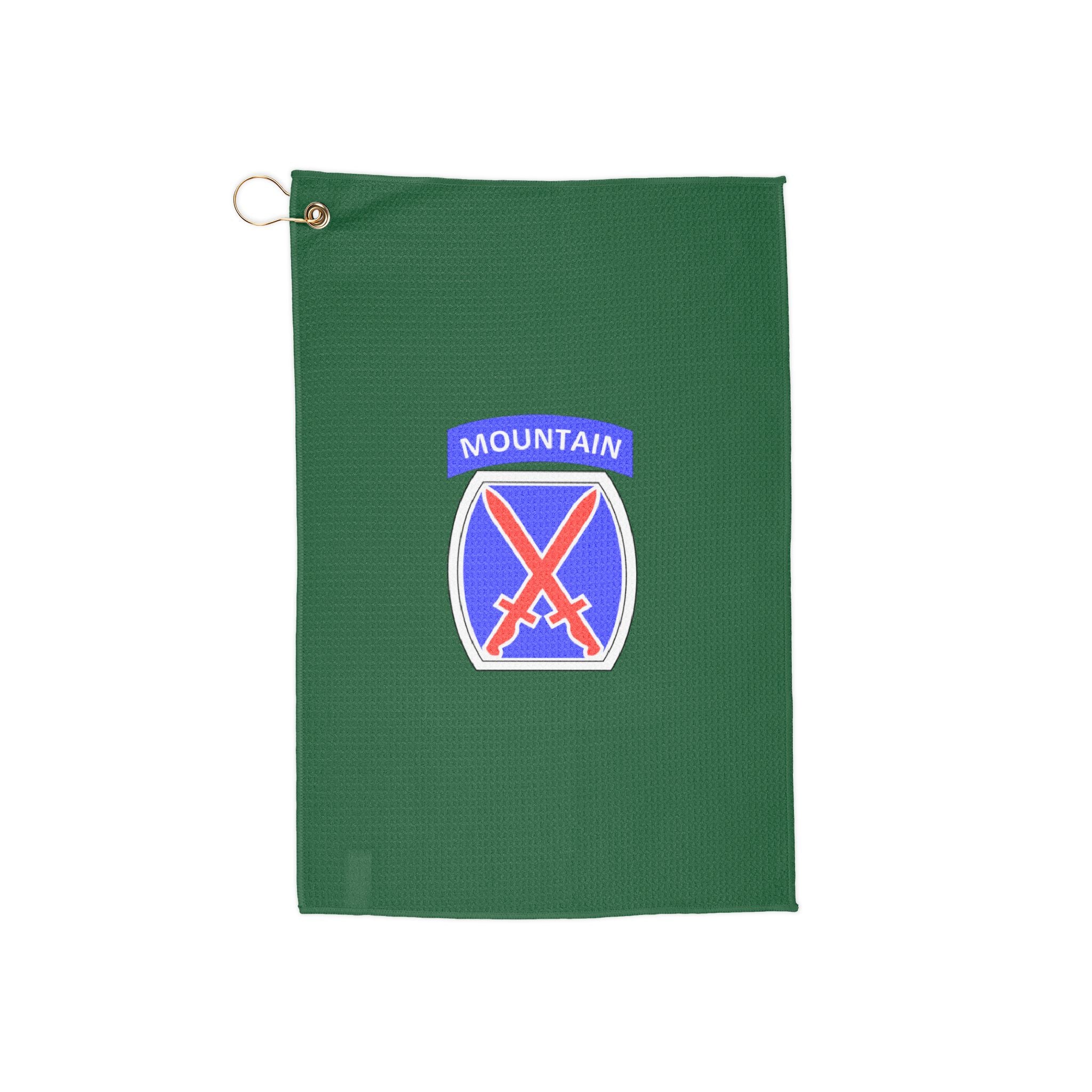10th Mountain Division Golf Towel  Golf Towel with Clip Ring