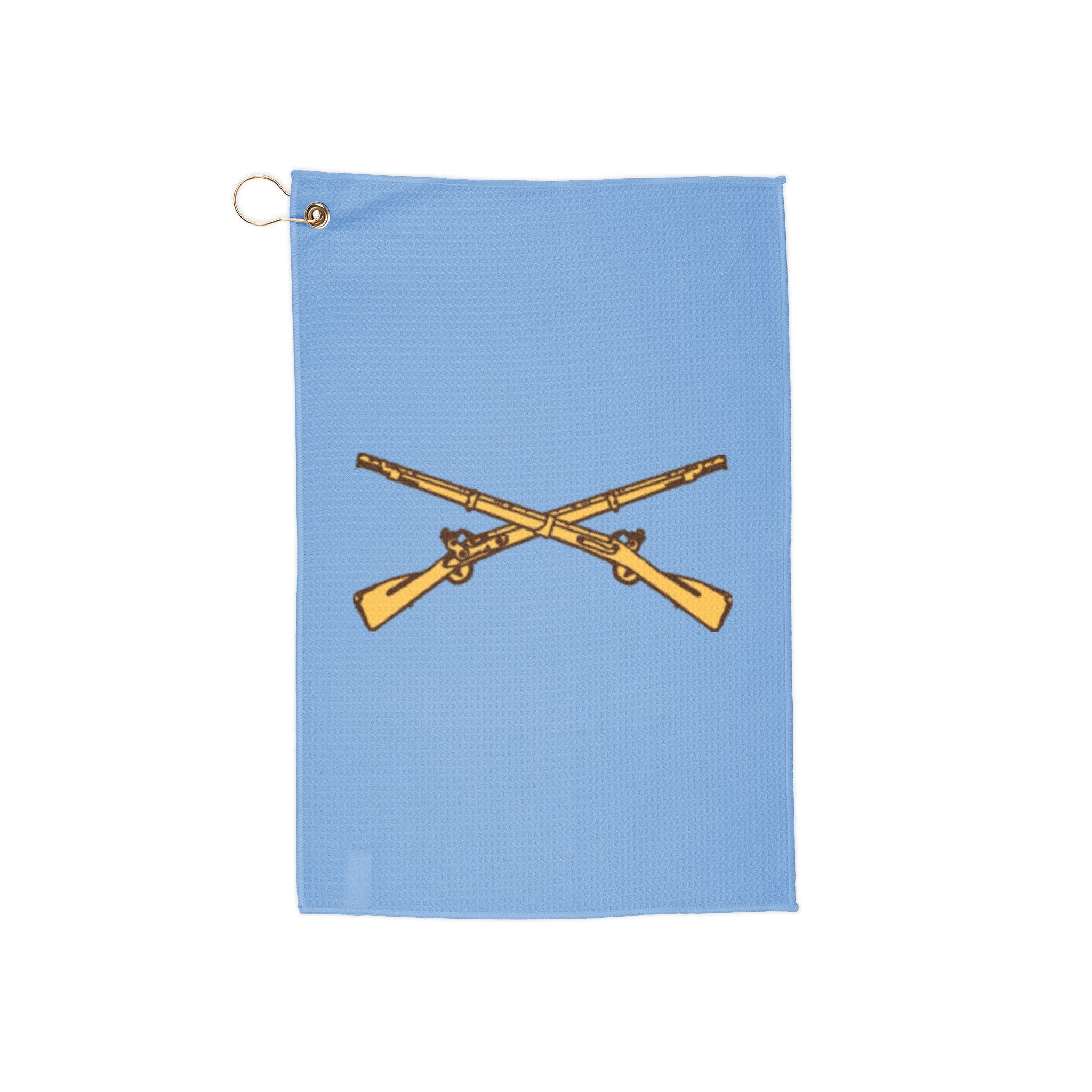 US Infantry Golf Towel, Lightweight Wafflel with Grommet & Clip