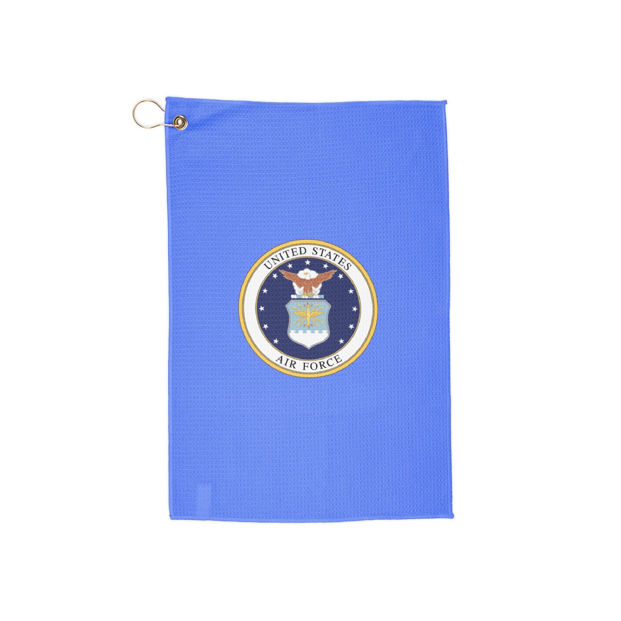 US Air Force Golf Towel -   Golfing Towel with Clip Ring
